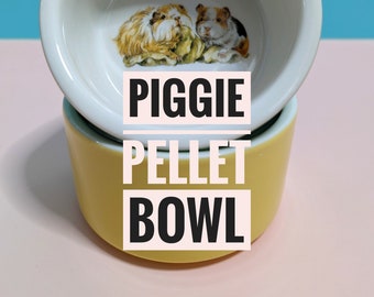 Guinea pig pellet bowl ceramic feeding bowl