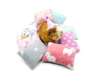 Cosy fleece popcorn pillows/ Guinea pig pillow/hedgehogs pillows/ chinchilla pillows/ rabbit pillow/ ferret pillow