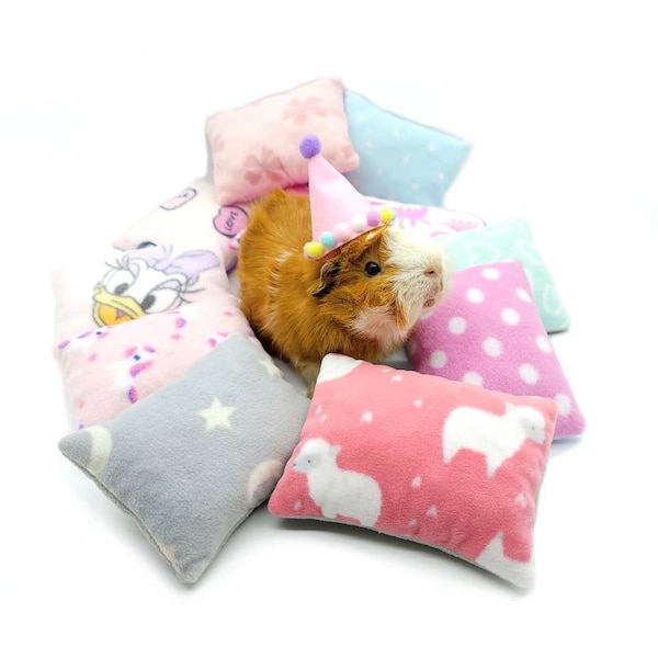 Cosy fleece popcorn pillows/ Guinea pig pillow/hedgehogs pillows/ chinchilla pillows/ rabbit pillow/ ferret pillow