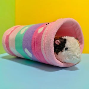 Guinea pig Fleece Round Tunnel (stays open)