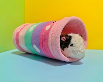 Guinea pig Fleece Round Tunnel (stays open)