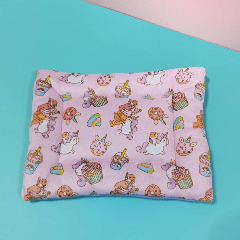 Bubu unicorn series Guinea pig Fleece Bed Cushion, Tunnel, Popcorn pillows & Peekaboo Fleece Forest image 5