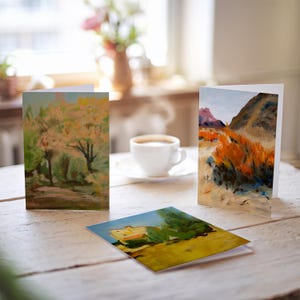 Cartes de voeux de paysage | Impressions de mes peintures originales | d'art de paysage pittoresque | Carte de voeux beaux-arts