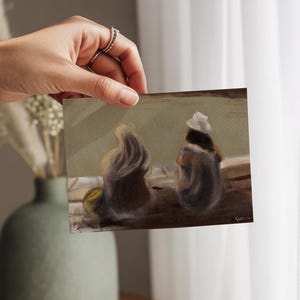 Tarjeta de felicitación artística de amistad, tarjeta de regalo para mejor amigo, postal de arte moderno, tarjeta de felicitación artística pacífica, tarjeta de regalo de cumpleaños, ideas de regalo para un amigo