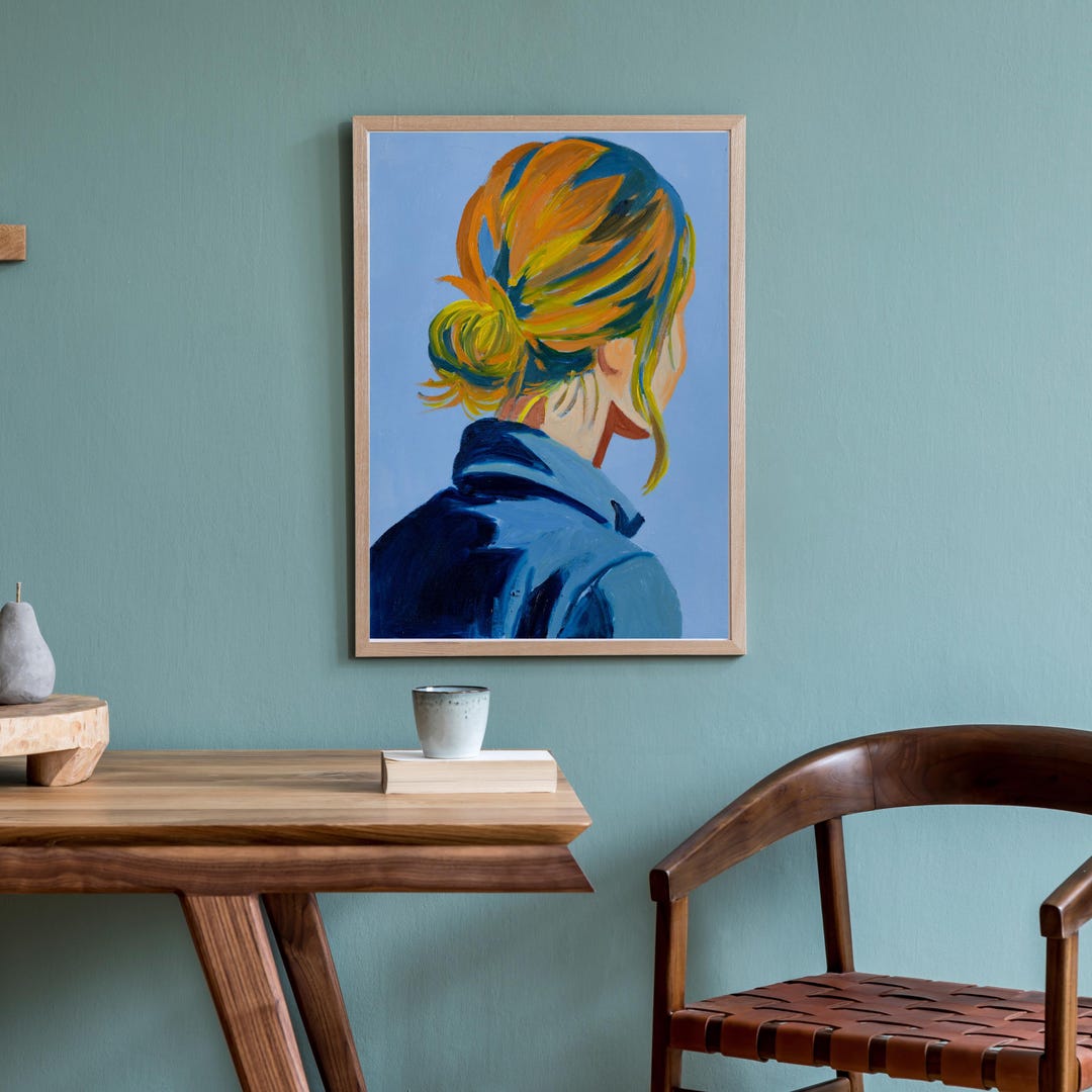 Printable Modern Portrait Wall Art Colorful Abstract Woman Poster Home ...