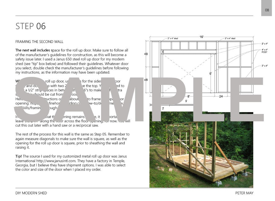DIY Modern Shed Plans Etsy