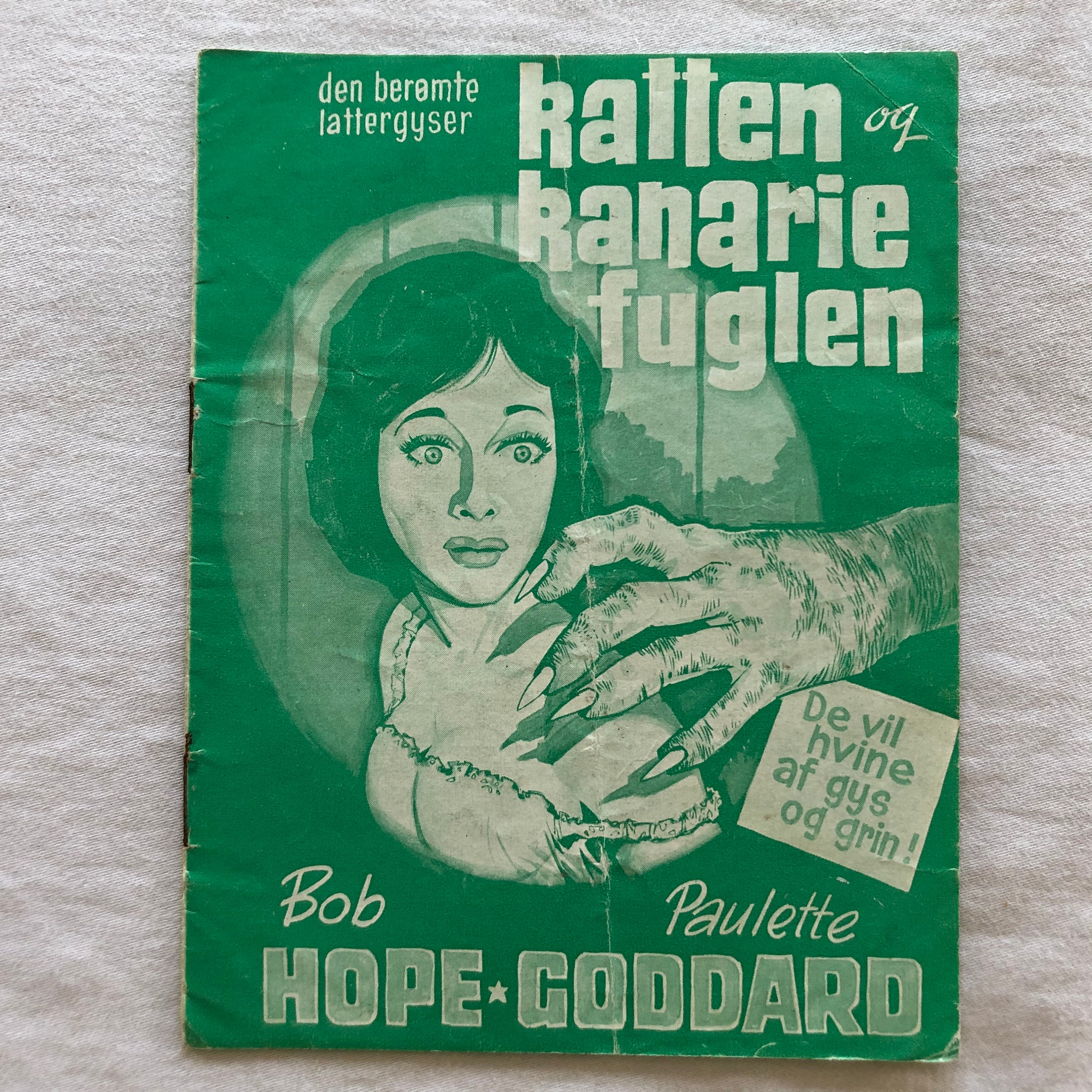 The Ghost Breakers Bob Hope Paulette Goddard Richard Carlson 1940 Collectible Memorabilia Danish Movie Theater Souvenir Original Programme