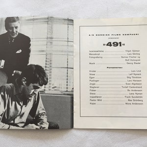 491 Lars Lind Leif Nymark Stig Törnblom Vilgot Sjöman Vintage 1964 Sammler Erinnerungsstück Dänisches Kino Souvenir Original Programm Bild 3