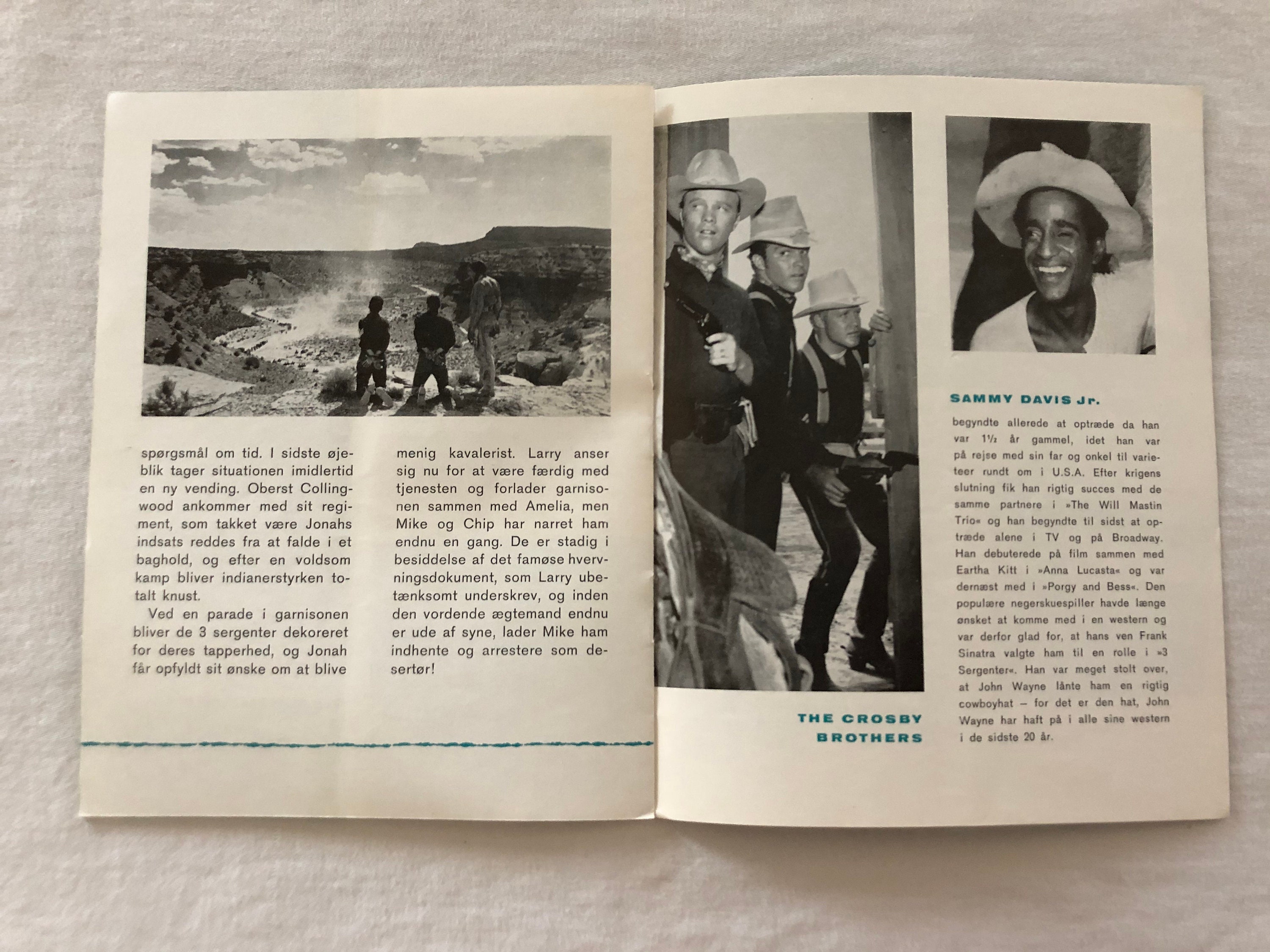 Sergeants 3 Frank Sinatra Dean Martin Sammy Davis Jr. 1962 Collectible  Memorabilia Danish Movie Theater Souvenir Original Programme - Etsy