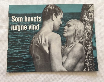 som havets nakna vind Hans Gustafsson Lillemor Ohlsson Vtg 1968 Sammler Erinnerungsstücke Danish Movie Theater Souvenir Original Programm