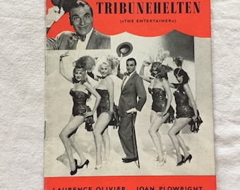Der Entertainer Laurence Olivier Brenda De Banzie 1960 Alte Vintage Sammler Erinnerungsstücke Dänisches Kino Souvenir Original Programm