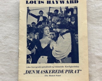 I pirati di Capri Louis Hayward Binnie Barnes Mariella Lotti 1949 Sammler Erinnerungsstücke Dänisches Kino Souvenir Original Programm