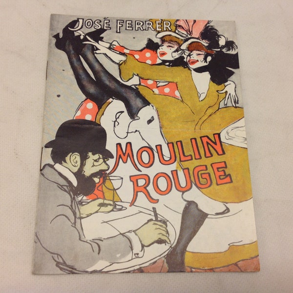 Moulin Rouge Zsa Zsa Gabor Jose Ferrer Suzanne Flon 1952 Vintage Sammler Erinnerungsstücke Dänisches Kino Souvenir Original Programm