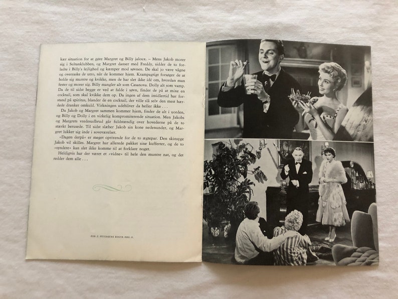 Der Mustergatte Harald Juhnke Inge Egger Theo Lingen 1956 Vtg Collectible Memorabilia Danish Movie Theater Souvenir Original Programme image 5