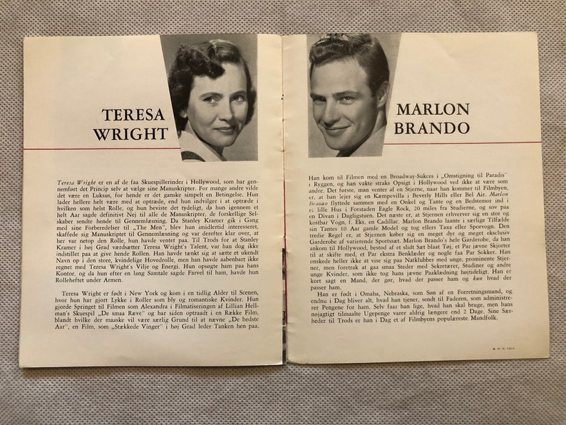 The Men Marlon Brando Teresa Wright Everett Sloane Vintage Old - Etsy
