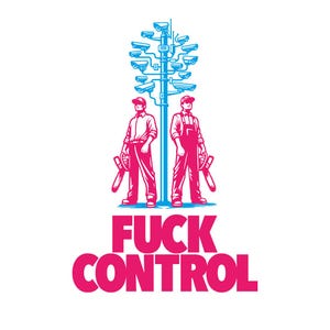 Adesivo DTF per vestiti «Fuсk Control» (trasferimento DTF, stampa, applicazione, calore, stiratura)