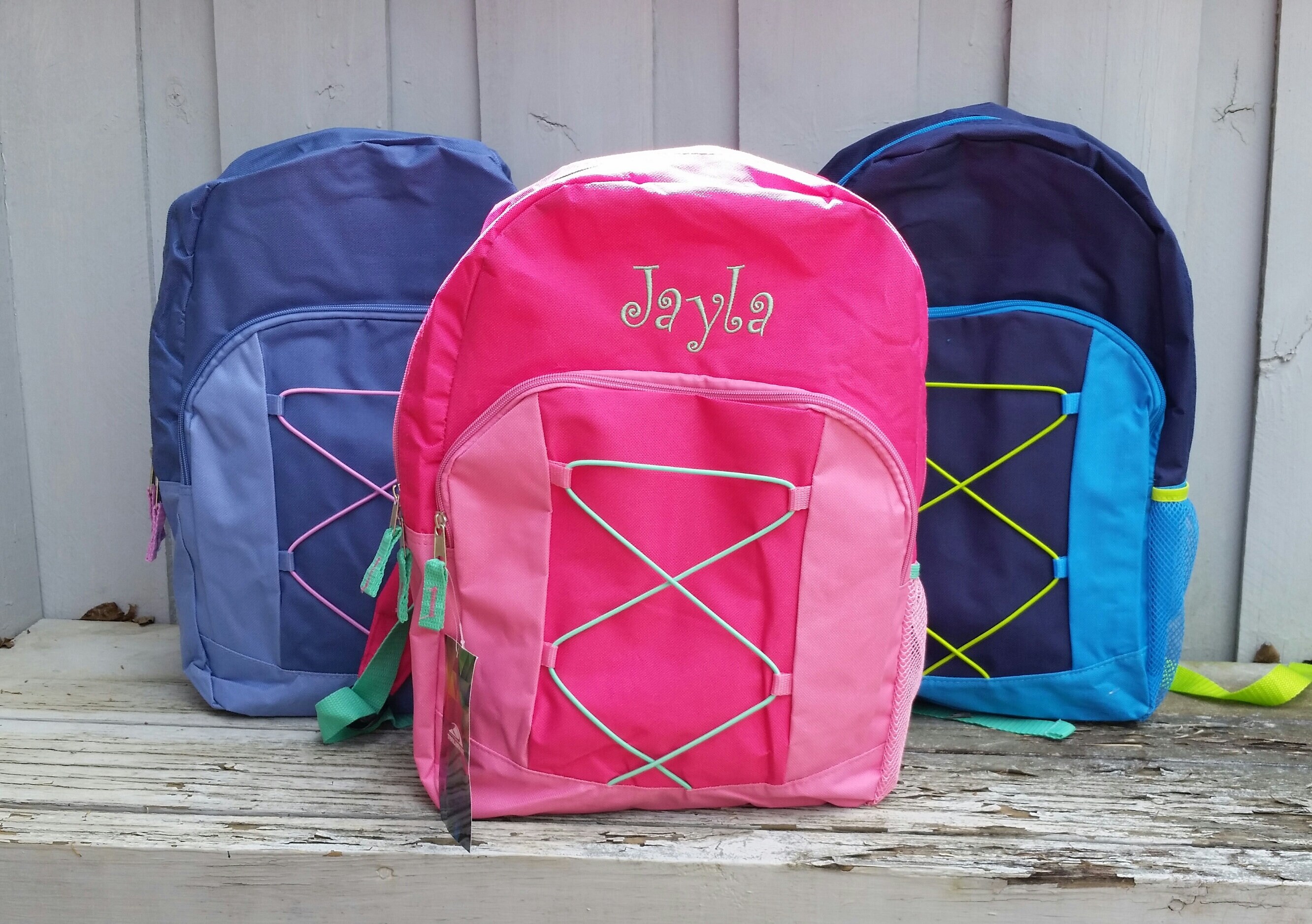 Personalized Backpack Bungee Cord Backpack Backpack with Cup Etsy