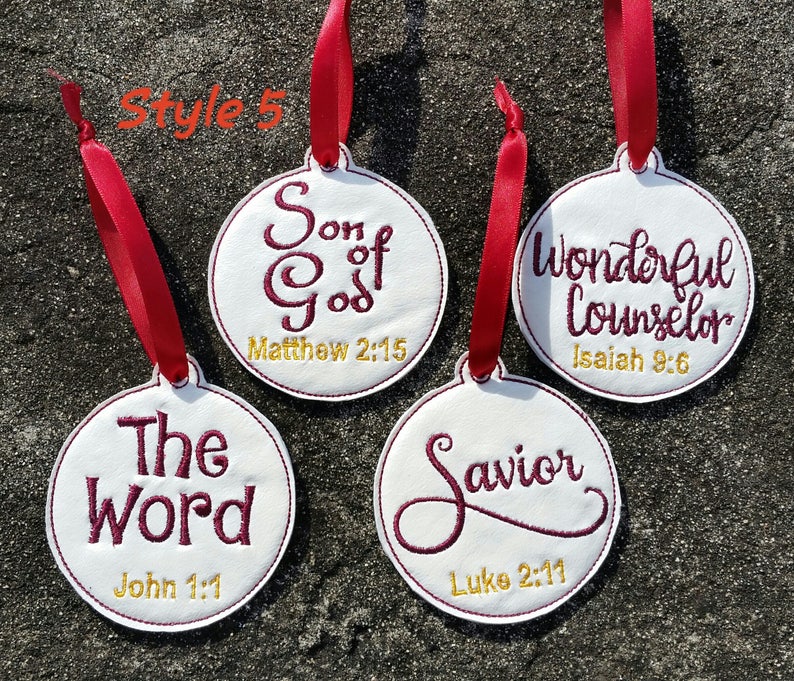 Names of God Ornaments Christmas Ornaments Tree Ornaments  Etsy