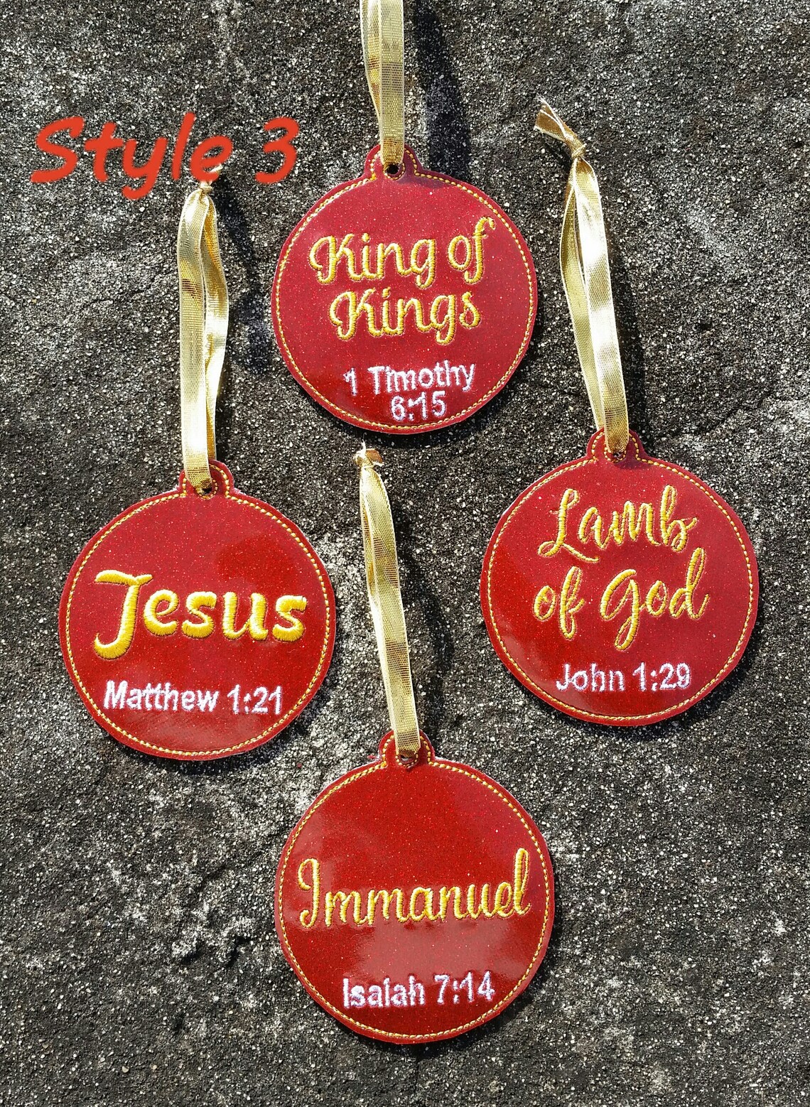 Names of God Ornaments Christmas Ornaments Tree Ornaments  Etsy
