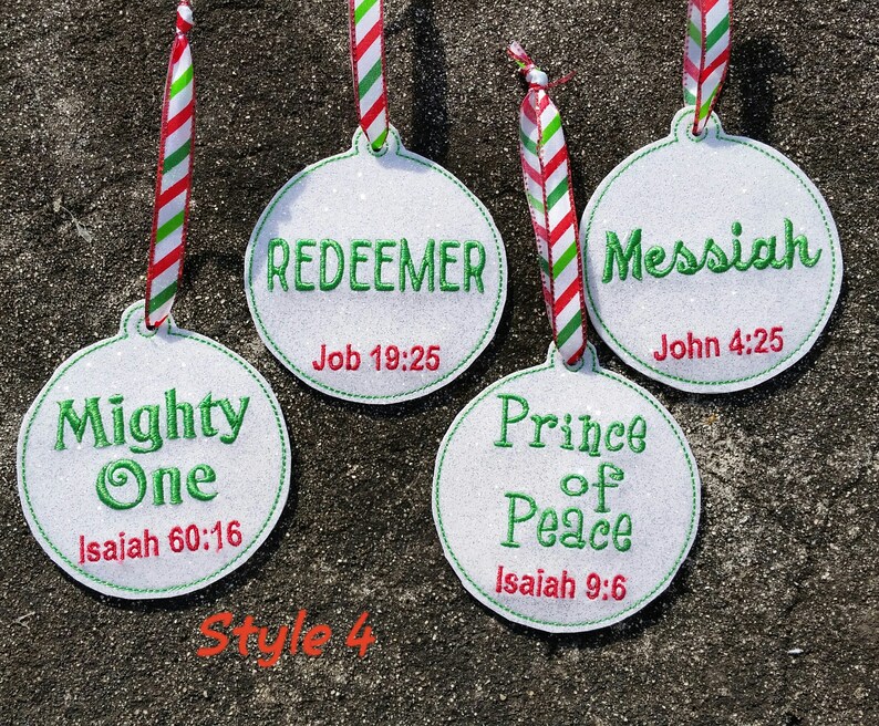 Names of God Ornaments Christmas Ornaments Tree Ornaments  Etsy
