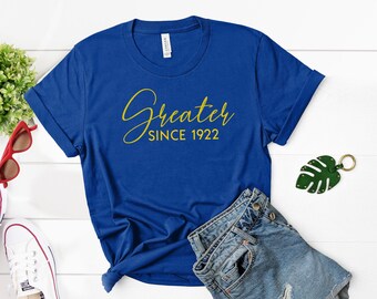 Sigma Gamma Rho GREATER Since T-Shirt - SGRHO Sorority Tee