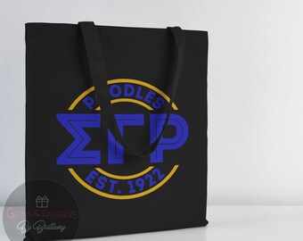 Sigma Gamma Rho Poodle Tote | SGHRO Canvas Totebag | 1922 ΣΓΡ