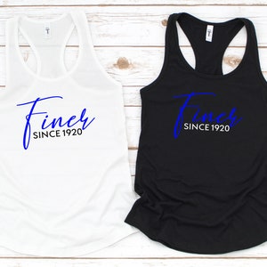 Zeta Phi Beta FINER Since TANK | ZETA Shirt | Greek T Shirts | Zeta Phi Beta Sorority Shirt