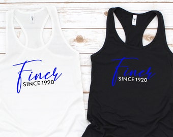 Zeta Phi Beta FINER Since TANK | ZETA Shirt | Greek T Shirts | Zeta Phi Beta Sorority Shirt