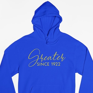 Sigma Gamma Rho Greater Since 1922 Hoodie | SGRho Sorority Hoodie | Greek Life Sweatshirt | Black Sorority Apparel | Divine Nine Gear