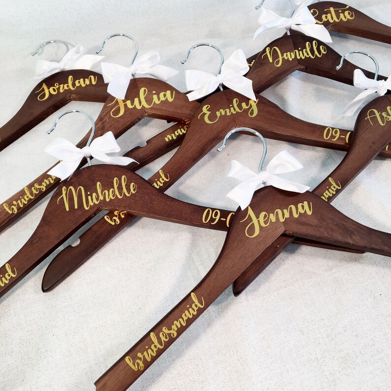 Bridesmaid Hangers Wedding Hangers Bride Hanger Personalized Wedding Hanger Bride Bridal Party Hangers Wedding Dress Hangers