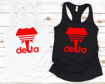 Delta Sigma Theta DELTA STRONG Tank | DST Shirt | Greek T Shirts | Delta Sigma Theta Sorority Shirt