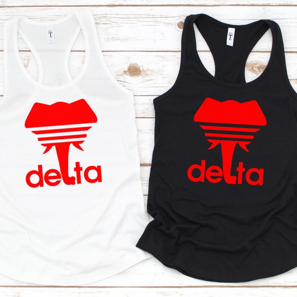 Delta Sigma Theta DELTA STRONG Tank | DST Shirt | Greek T Shirts | Delta Sigma Theta Sorority Shirt