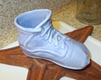 Vintage Ceramic Baby Shoe Planter: 1940s Nursery Decor