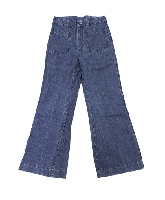 80s USN Denim Dungaree Flare Seafarer Pants NOS - Etsy