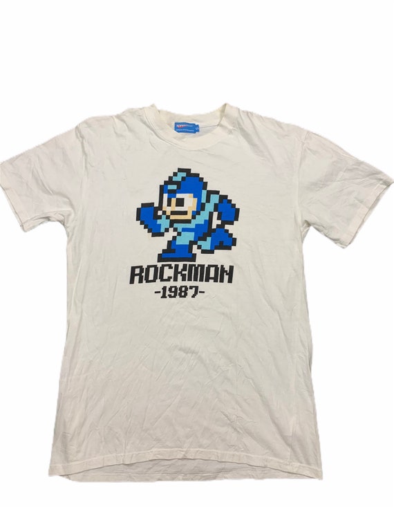 Vintage 90s Rockman video game tee/ LL size fit M - image 1