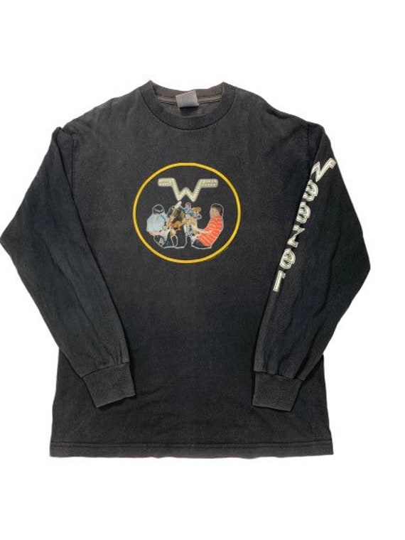 Vintage 90s Weezer rock band tees long sleeve/ med