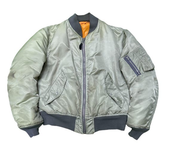 Vintage 90s MA-1 Flight Jacket by Greenbrier Ind / M Size/ Made in 