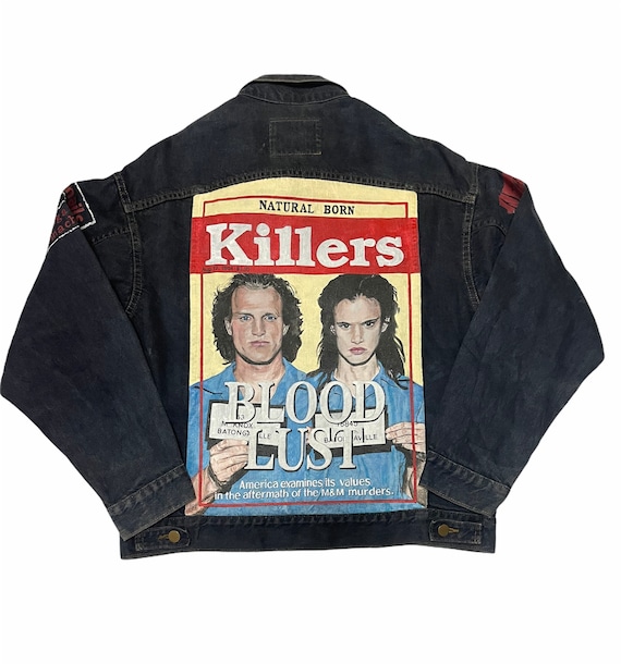 Vintage 90s Denim jacket buy giant embroidery n c… - image 1