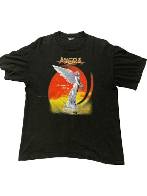 Vintage 90s Angra Heavy Metal band tees / L size
