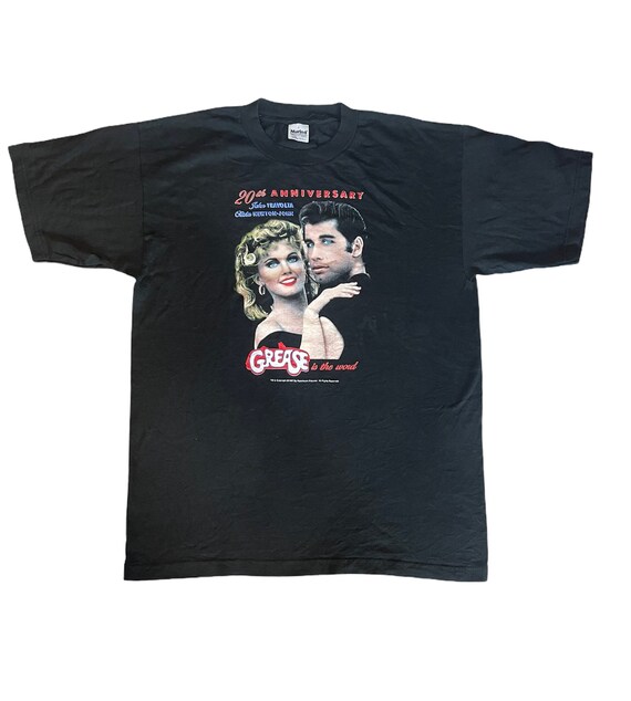 Vintage 90s Grease Romance Movie Tee / L Size / Made in Usa / John 