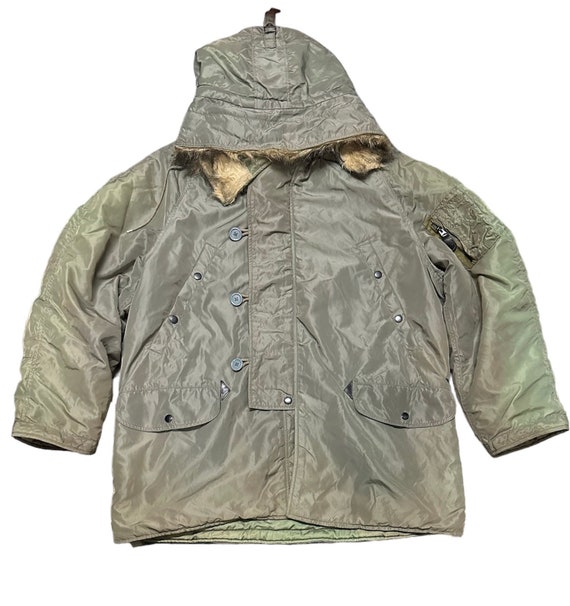 Vtg 90s United Carr by Buzz Rickson N-3b Parkha Jacket With Fur/ L 