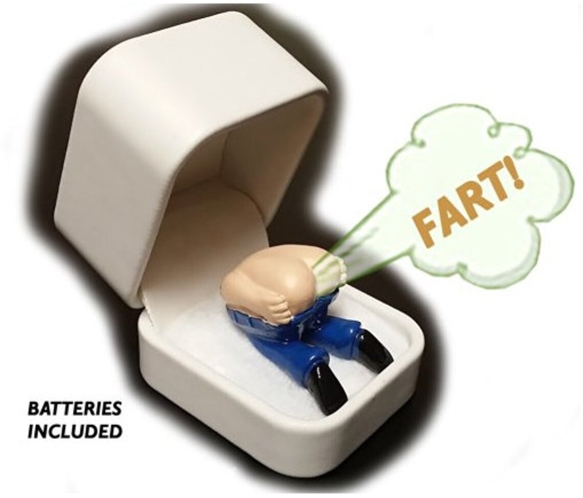 Farting Butt in Ring Box The Moon Ring Father's Day Etsy