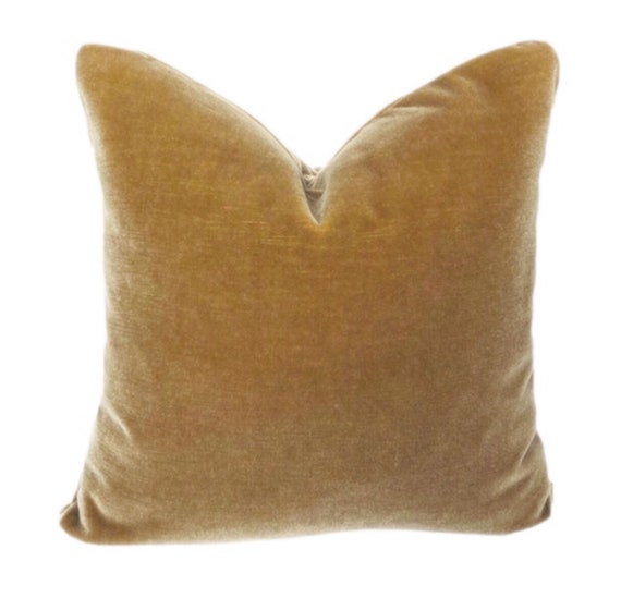 Golden Camel Mohair Pillow Cover Lumbar Pillow Cover Brown