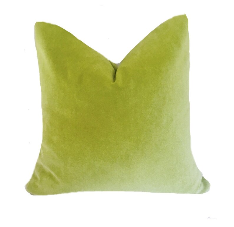 Apple Green Soft Robert Allen Washable Pillow Cover Lime Etsy