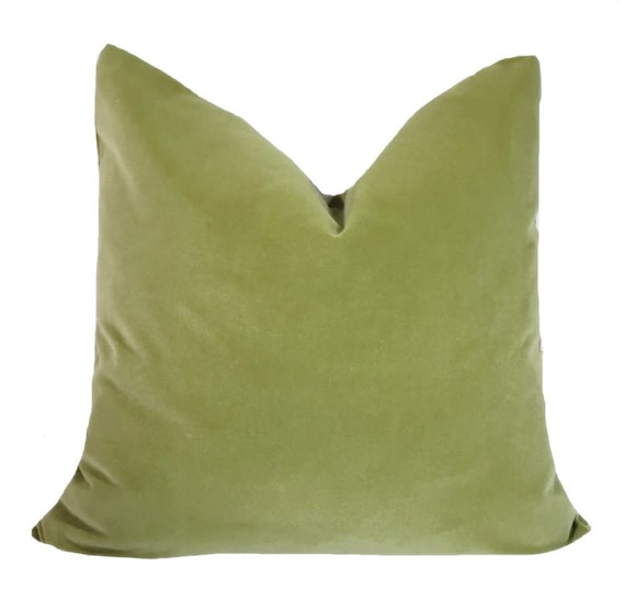 Pistachio Cotton Velvet Pillow Cover Avocado pillow | Etsy