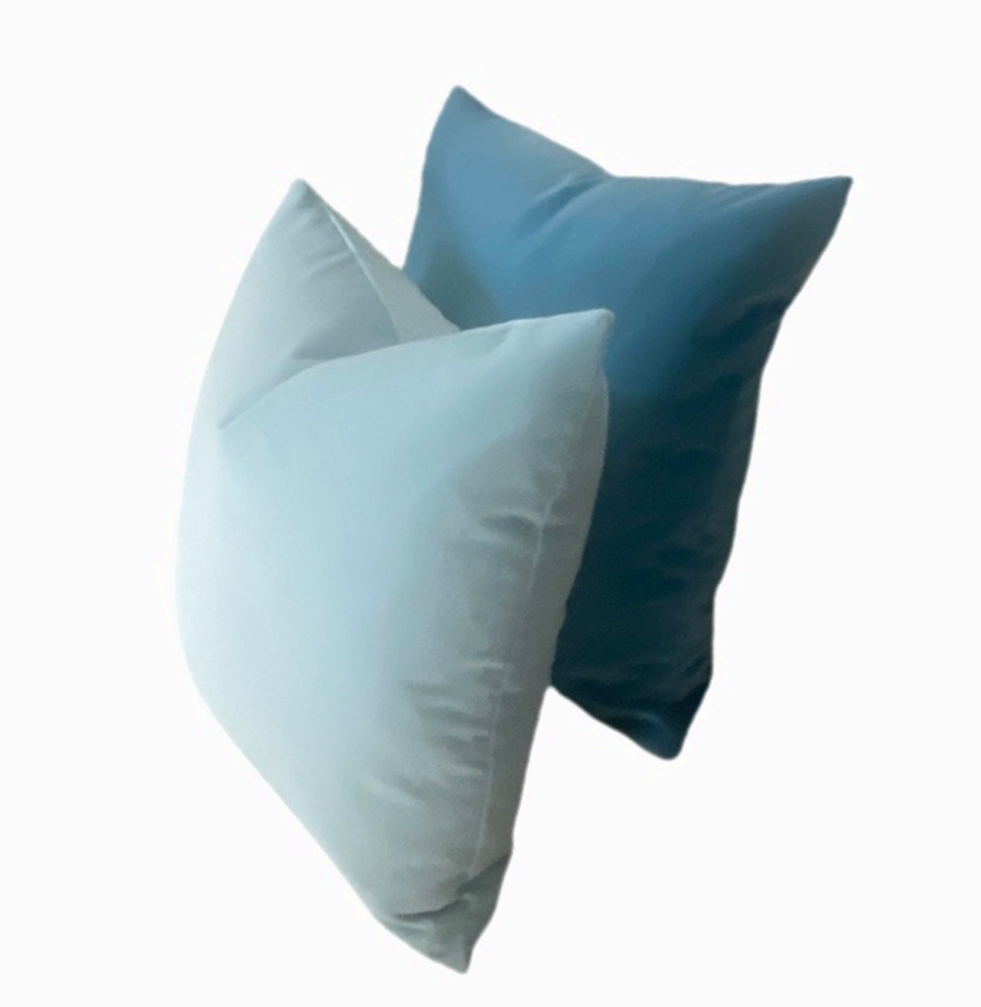 Sky Blue Cotton Velvet Pillow Cover Baby Blue Velvet Pillow Etsy