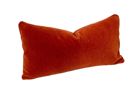 Burnt Orange red Mohair Lumbar Pillow Cover Burnt Red Lumbar Pillow Burnt Orange Lumbar Pillow Cover Etsy Canada