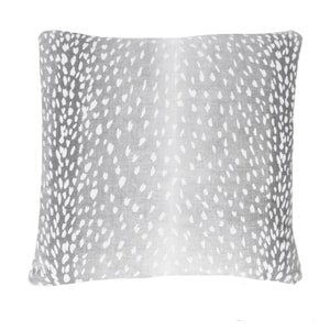 Gray Antelope Print Pillow Cover, antelope large lumbar pillow,  linen animal print pillow, white gray pillows, antelope pillow cover