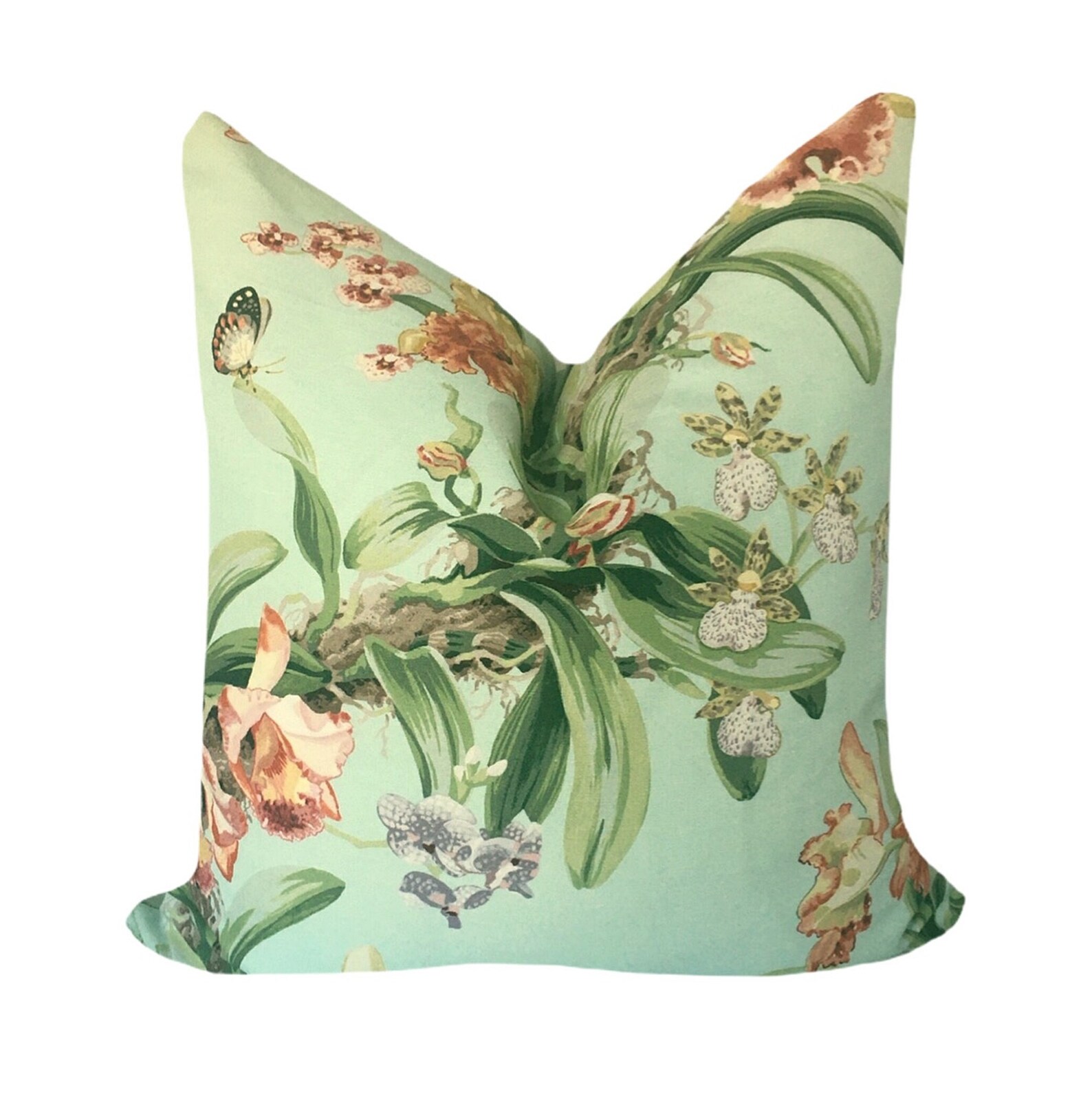Leilani Orchid Pillow Cover Orchid Print Pillows Old World Etsy