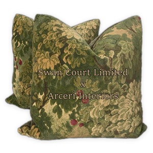 Marly & Mohair Luxury Verdure Velvet Pillow Cover - Forest Greens